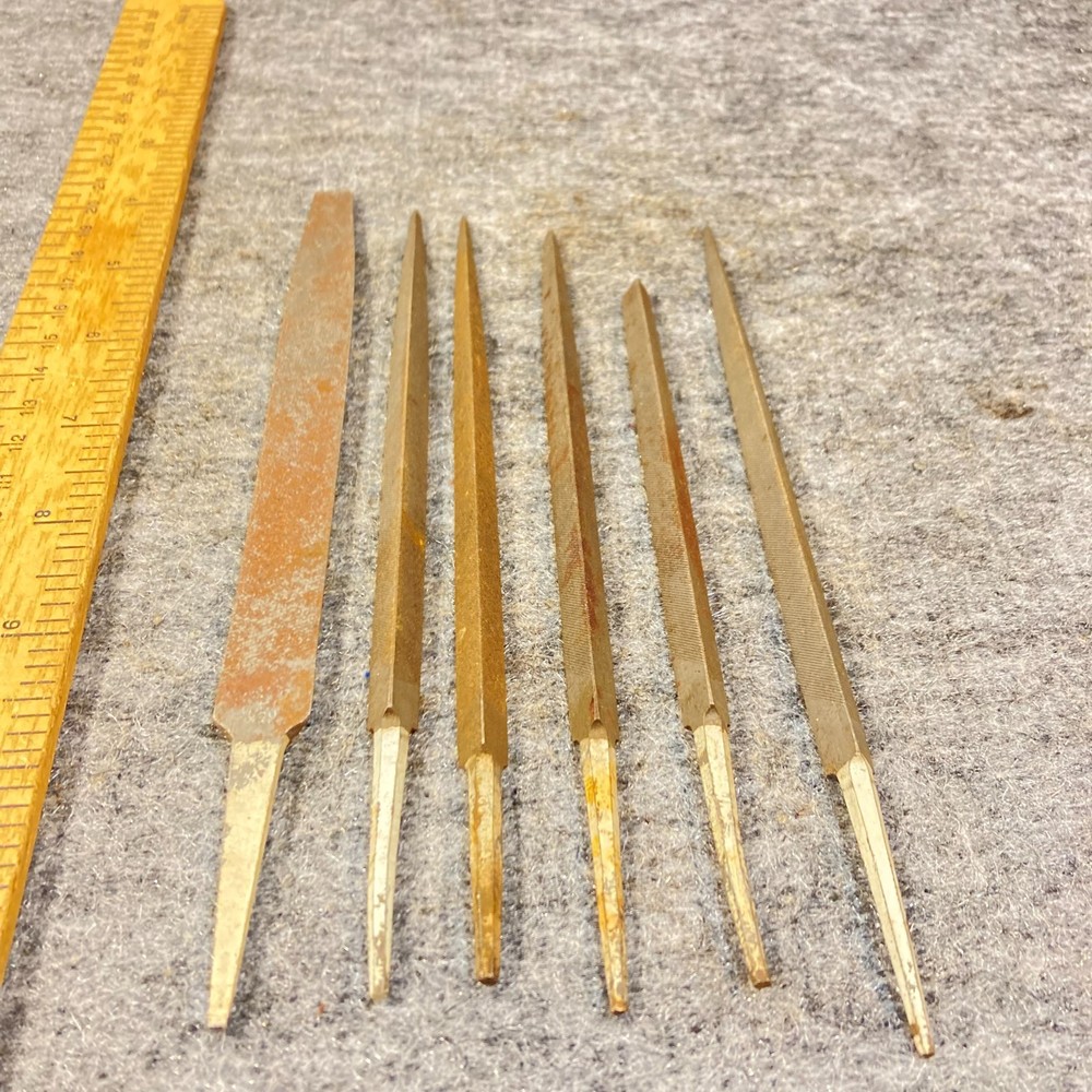 Heller Files 6 Pc 5 Triangular 1 Half Round USA