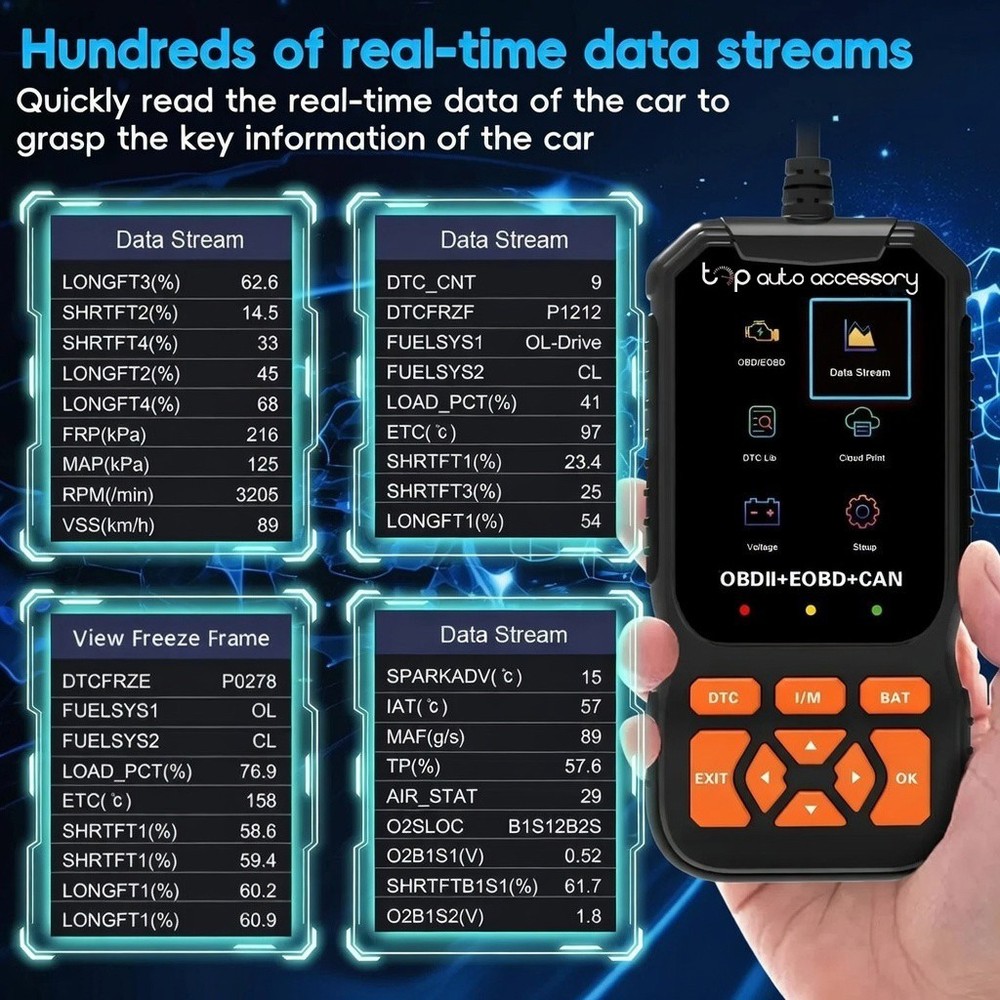 OBD2 Diagnostic Scanner Tool OBDII Fault Code Reader for Hyundai Models