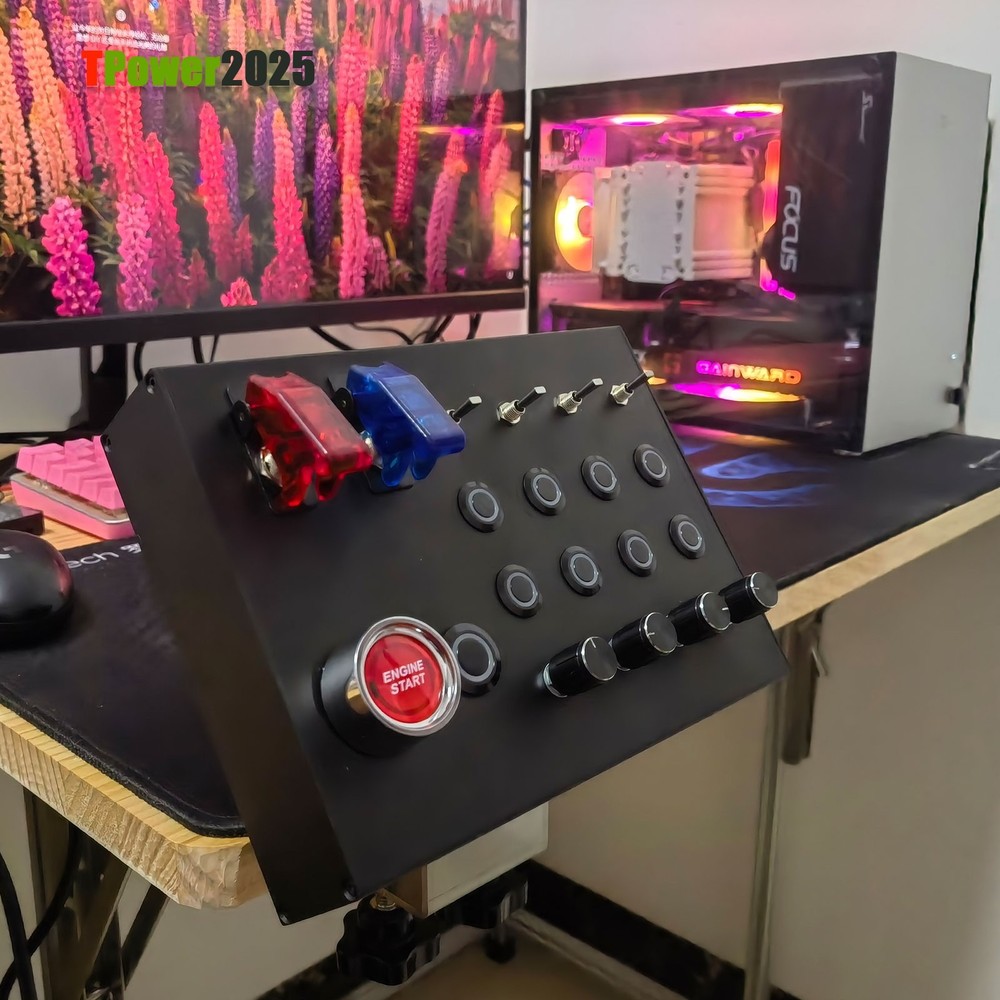 Simplayer Button Box Sim Racing Button Box Accessory (without Clamp) Games