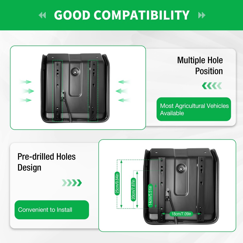 Universal Suspension Seat /DUMPER/DIGGER/ROLLER/TRACTOR/LOADER Low Back