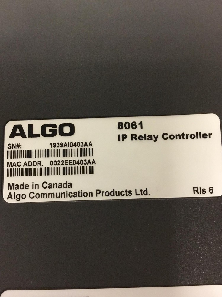 ALGO 8061 SIP INTERFACE MODULE Relay Controller, WORKING, FREE SHIPPING