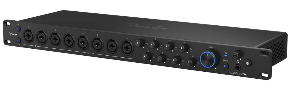 Fender Quantum LT 16 USB-C 16x8 Audio Recording Interface+Studio Microphone
