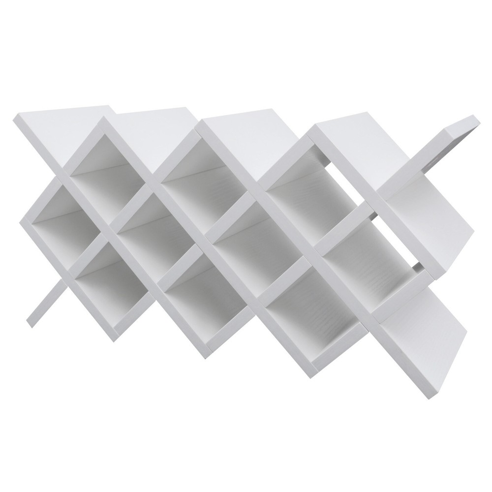 10 Grids Bottle Wine Lattice Rack Wall-Mount Insert Display Storage Holder Shelf