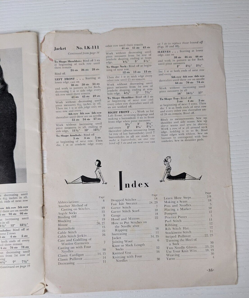1948 Knitting Pattern Book LEARN TO KNIT #234
