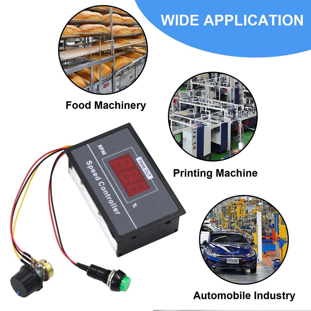High Power 30A PWM DC Motor Speed Controller (20A Continuous) 6-60V Digital