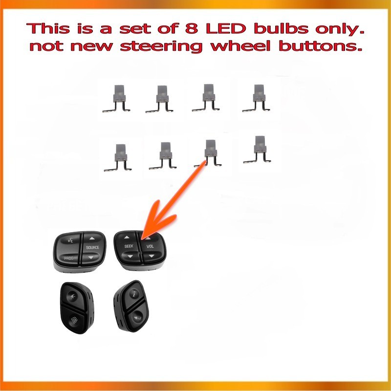 GM Steering Wheel Switch Control Buttons LED Upgrade Kit Easy DIY