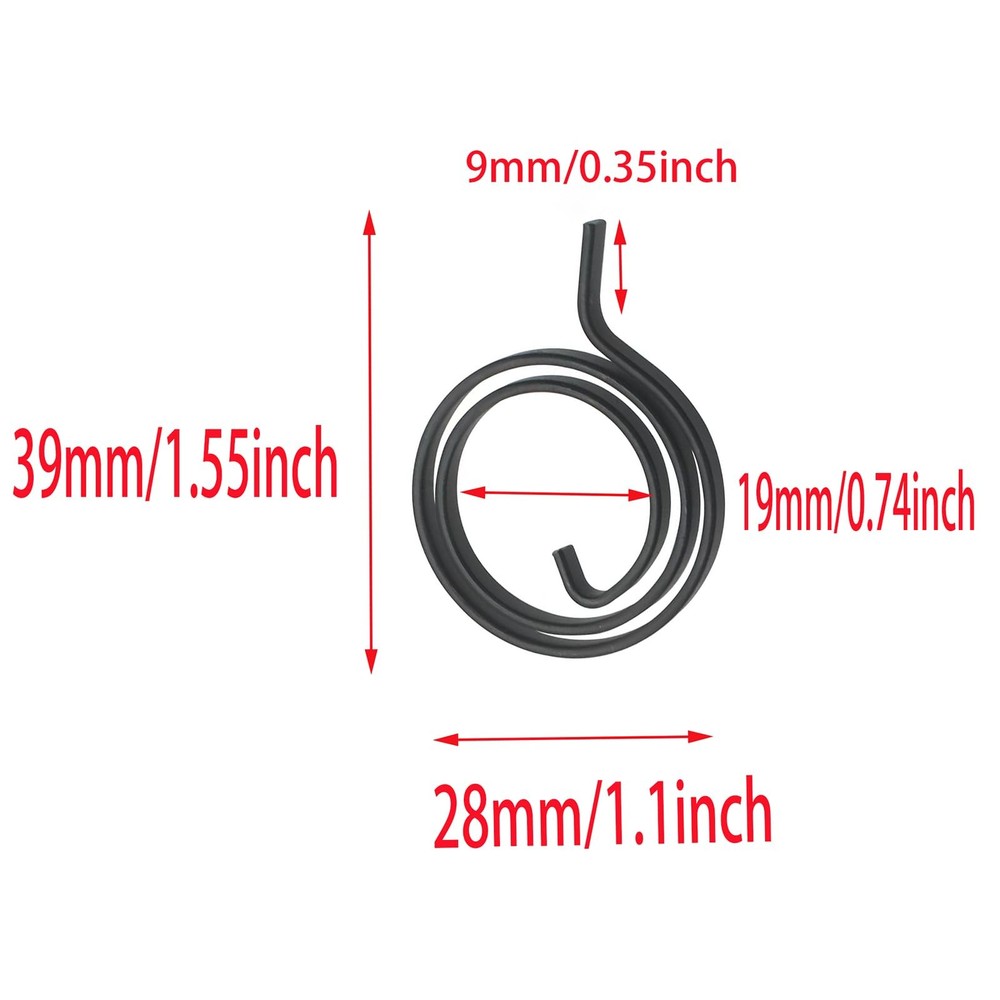 GWYAN 5 Pcs Black Lock Handle Return Spring Door LockHandle Replacement Sprin...