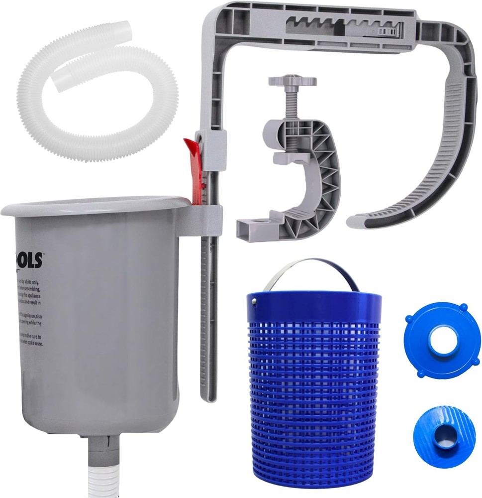 HYDROTOOLS Wall-Mounted Pool Surface Skimmer Kit - Effortless Automatic Cleaning