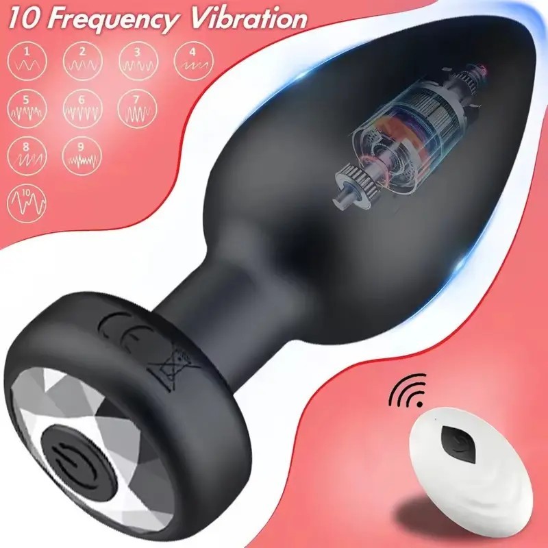 Vibrating Butt Plug Anal Dildo Prostate Massager Vibrator Sex Toys for Men Women