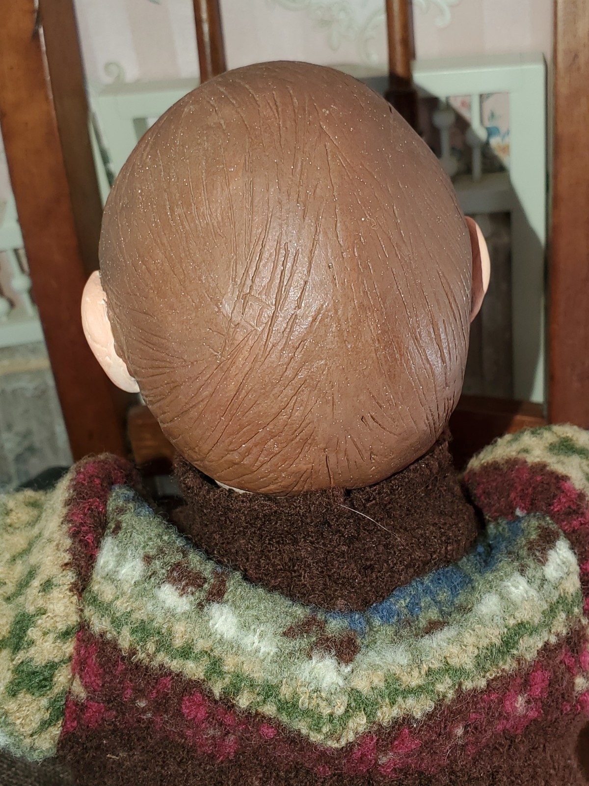 OOAK Folk Art Handmade 19” Paper Mache & cloth Twin dolls Sign Dorothy Shunke 09