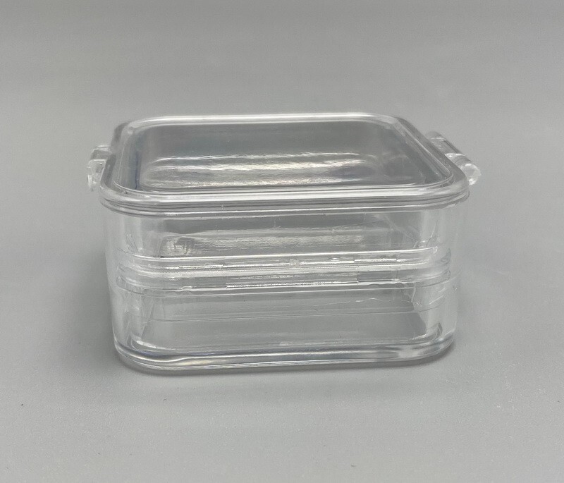 100pcs Denture Teeth Membrane Container Hinged Jewelry Crown Display Storage Box