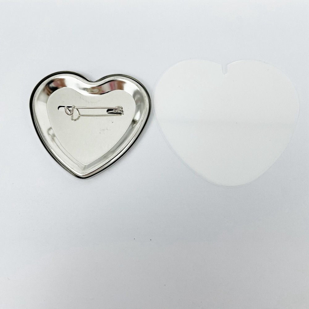 Heart Shape Pin Back Button Parts Badge Maker Crafting Tools