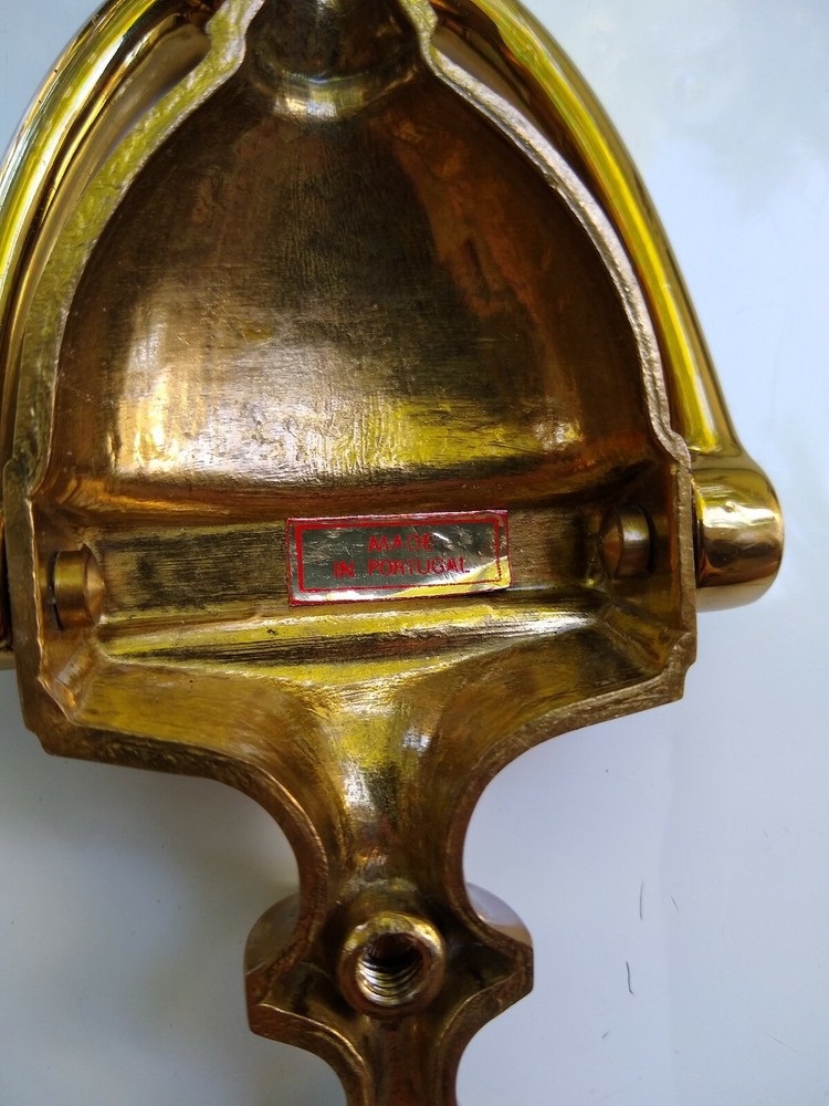 Solid Brass Door Knocker Made in Portugal Engravable NICE!