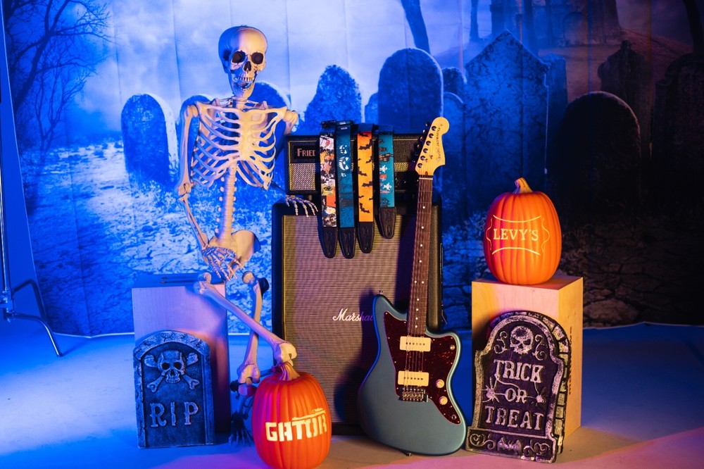 Levy's Leathers 2" Wide Polyester Adjustable Guitar Strap - Halloween Series