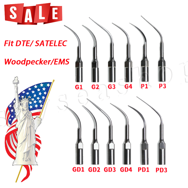 5x Dental Ultrasonic Piezo Scaler Tips fit Woodpecker EMS/DTE SATELEC Handpiece