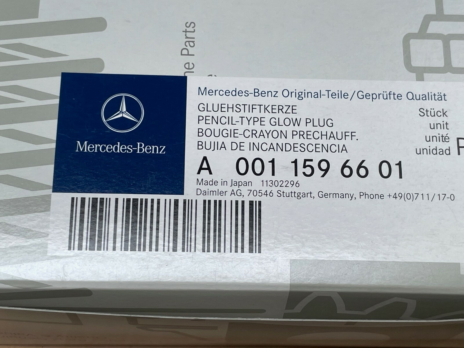 6 x Mercedes-Benz Genuine Glow Plugs (8 mm) ML GL GLK R E Sprinter Class NEW OE