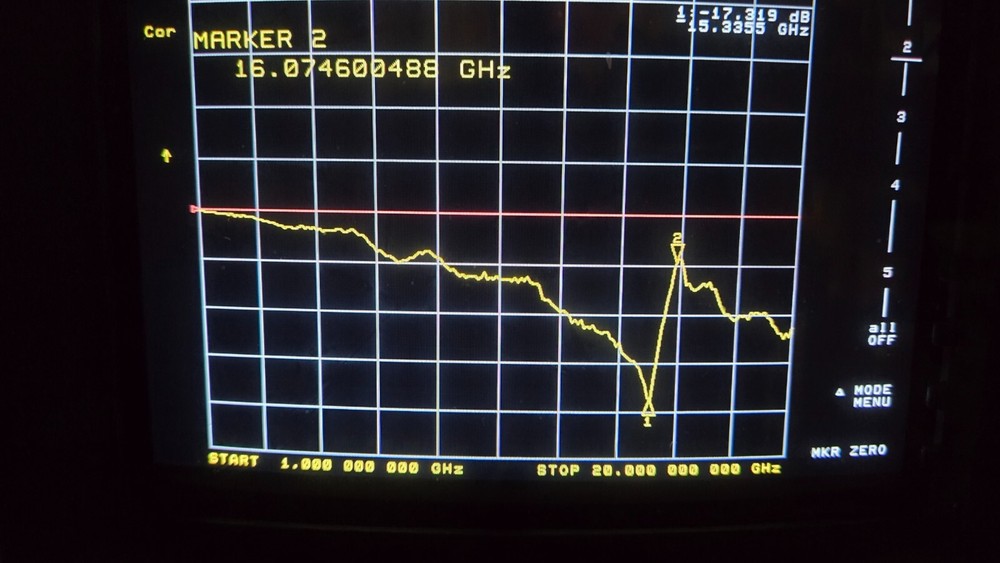 Q-Microwave Filter 15-16 GHz compensating pair(?) mystery pair see analyzer data