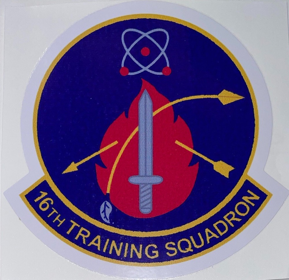 USAF 16th Training Squadron Sticker Waterproof D275