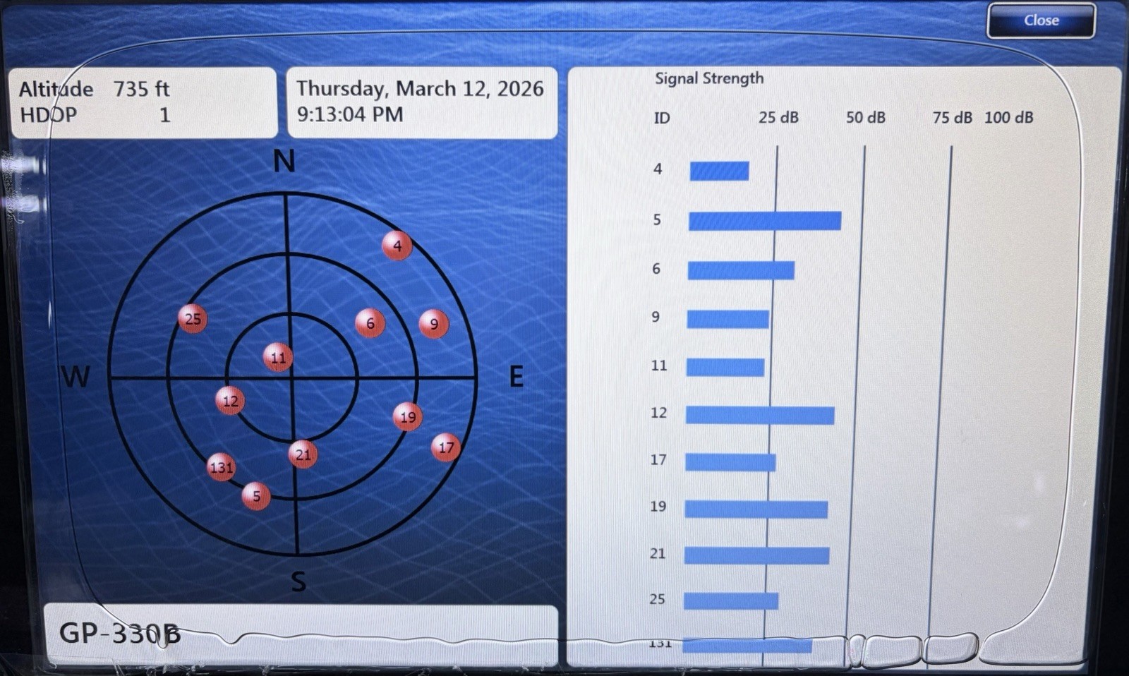 Furuno GP-330B GPS Receiver Sensor Antenna-Tested & Working-Correct Date & Time