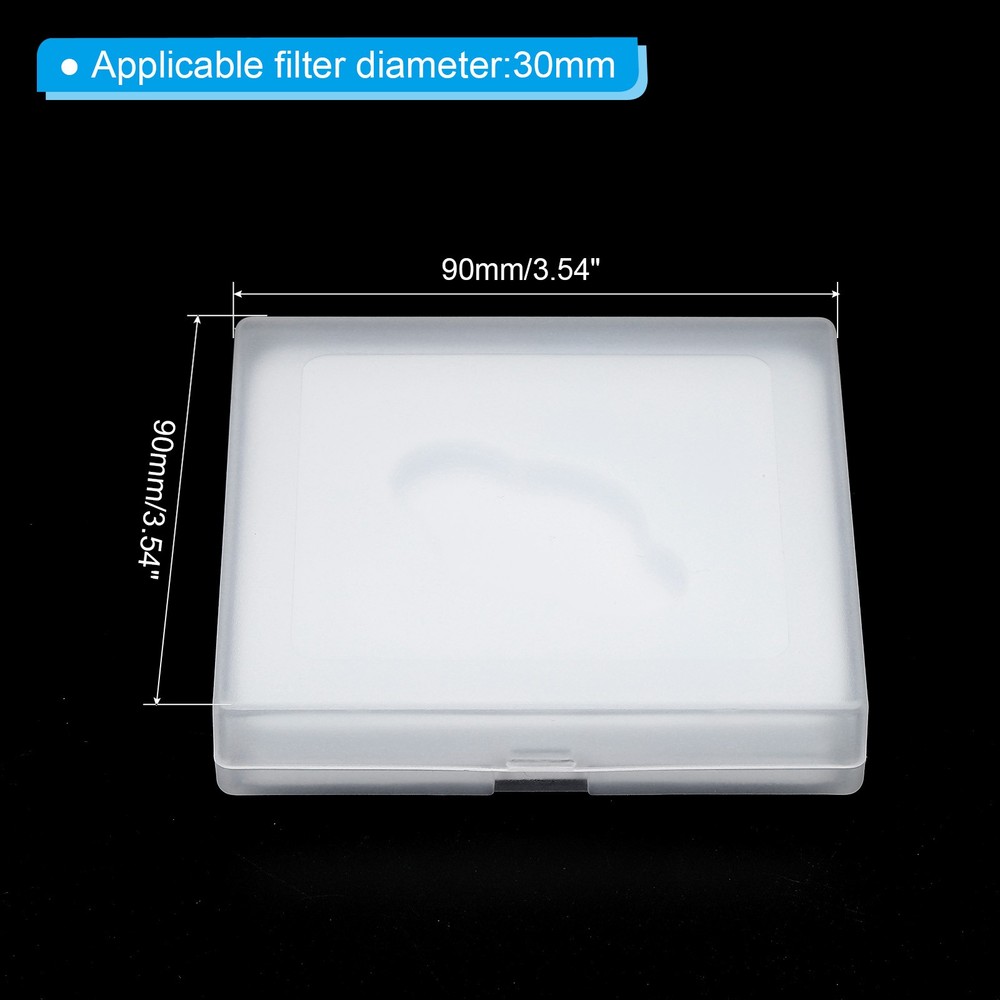 30mm Lens Filter Case,2pcs Camera Filter Case Portable Lens Filter Box Plastic
