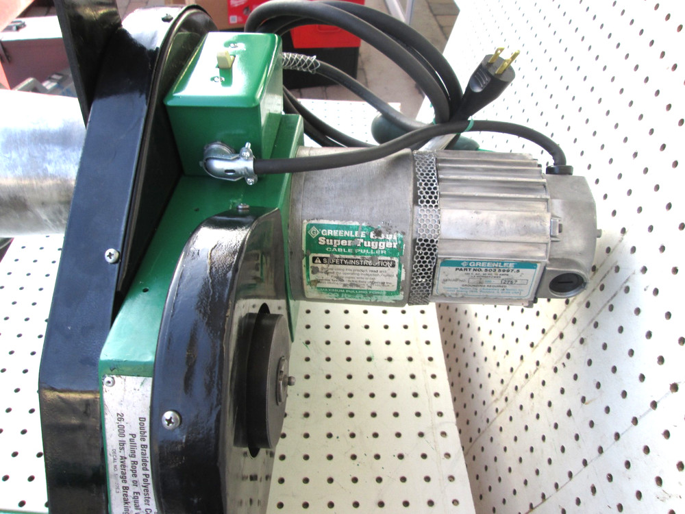 Greenlee 6001 Super Tugger Cable Puller 6500 lbs with floor mount Ready to pull