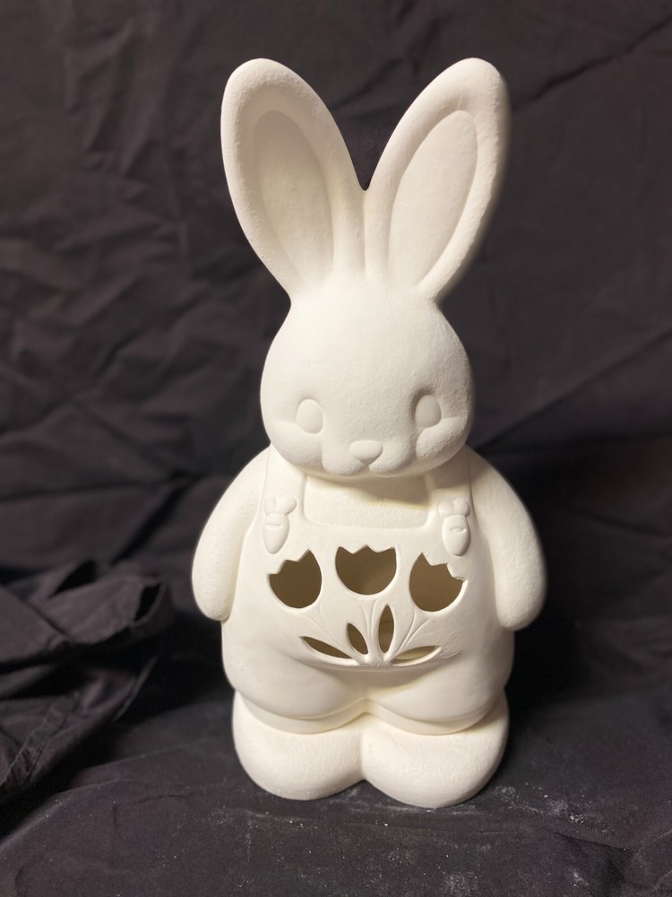 Large Bunny Light Up 13" T Easter Spring Rabbit Ceramic Bisque Ready to Paint