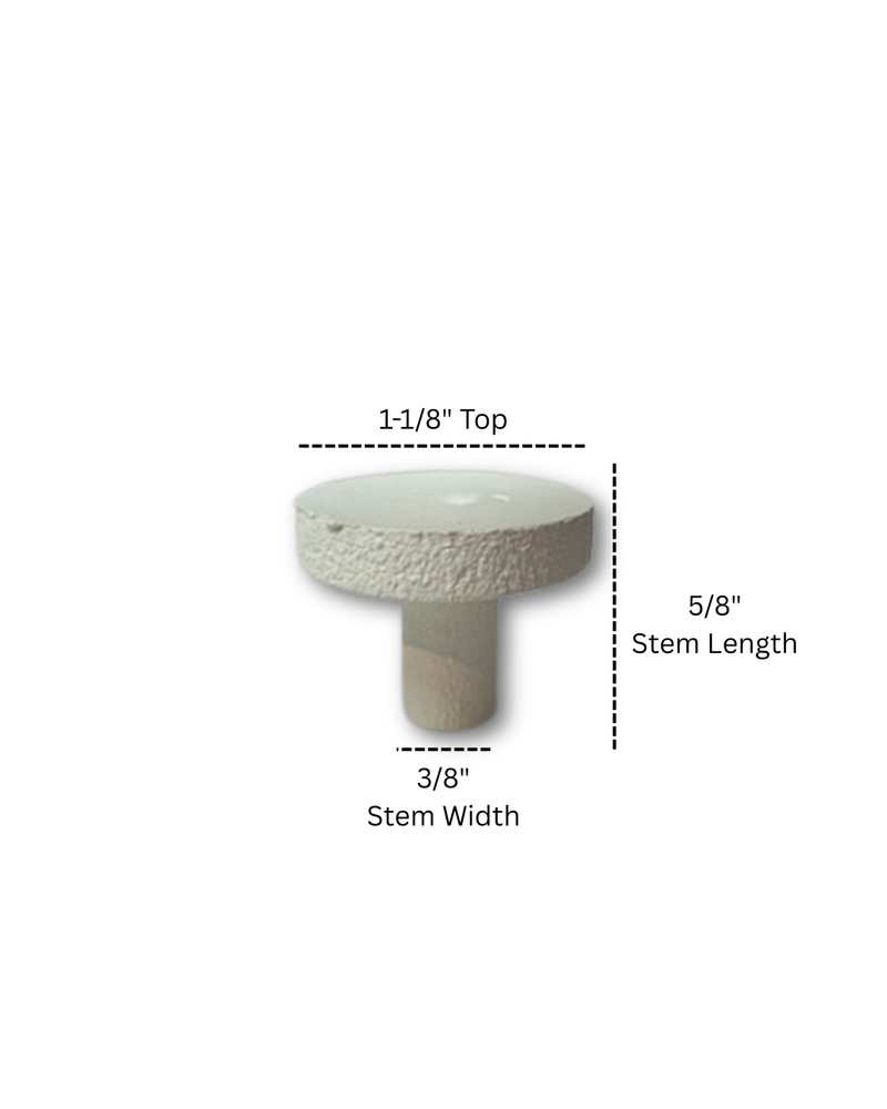 Ceramic Coral Frag Plugs, 20 pack, 1" - White