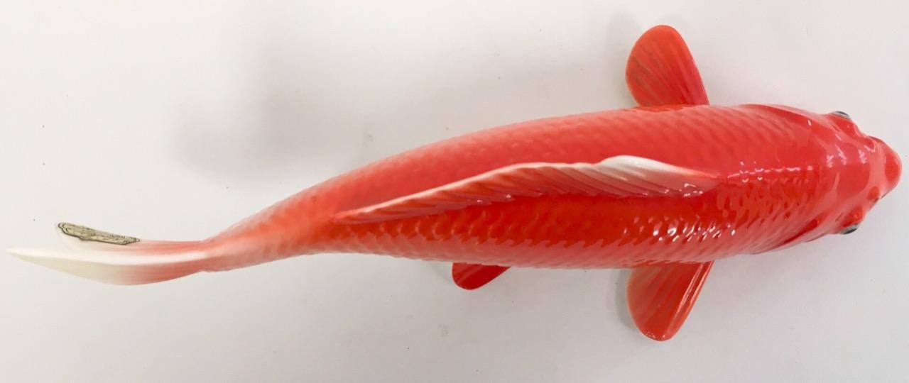 Noritake Koi Fish figurine Japan Japanese gold Nippon vintage MINT LARGE