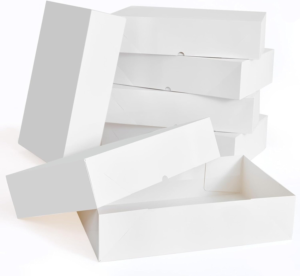 12 Premium Gift Boxes with Lids for Presents, Extra Large White Boxes for Wra...