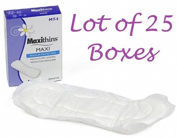 25- Maxithins Maxi Pad MT-4 Single Vending Pack Regular Protection Multi-Channel