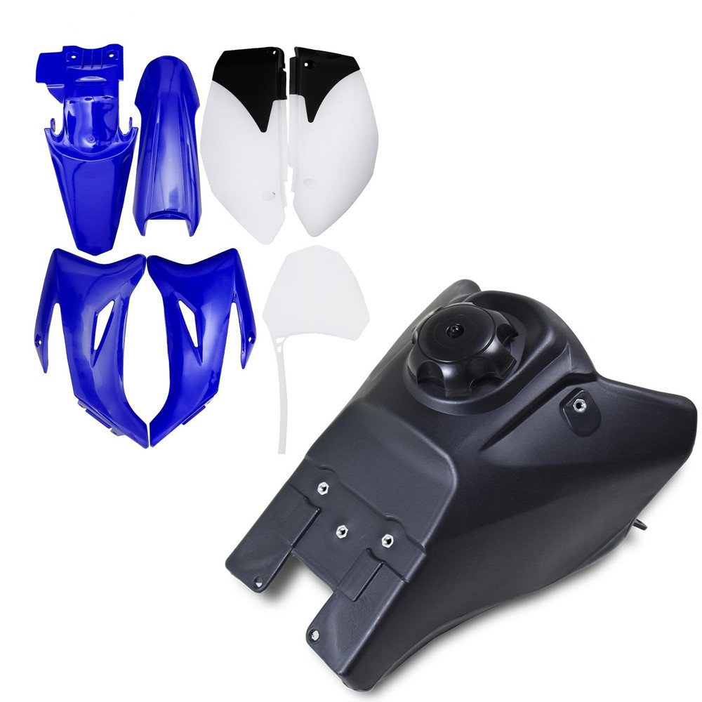 Replacement Plastic Bodywork Fairing Kit with Fuel Tank for Pit Bikes Blue