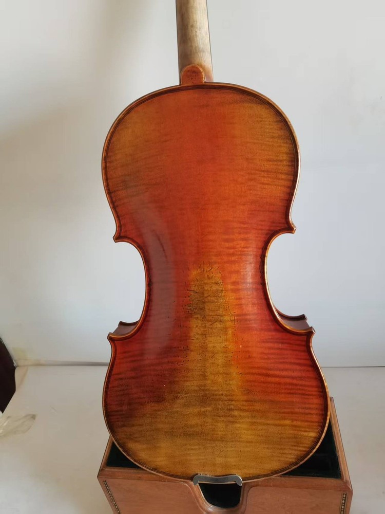 Master 4/4 violin Solid Flamed maple back spruce top hand carved K4045