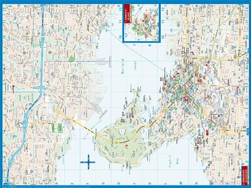 Map of Vancouver, Canada, Laminated & Folded by Borch Maps