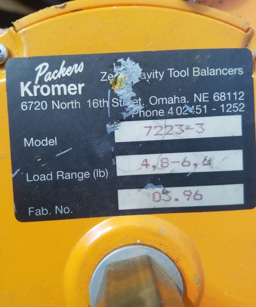 Packers Kromer Air Hose Tool Balancer Type 7223-3 (4A7)