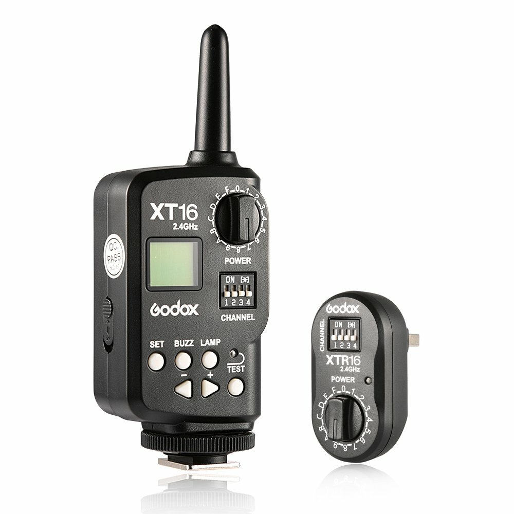 US Godox XT-16 2.4G Flash Trigger Transmitter & Receiver Kit For Studio Flashes