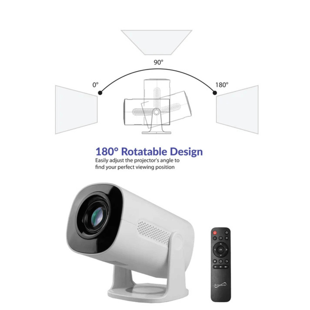 Supersonic Smart WiFi Streaming Projector with Bluetooth and Lighting Effects