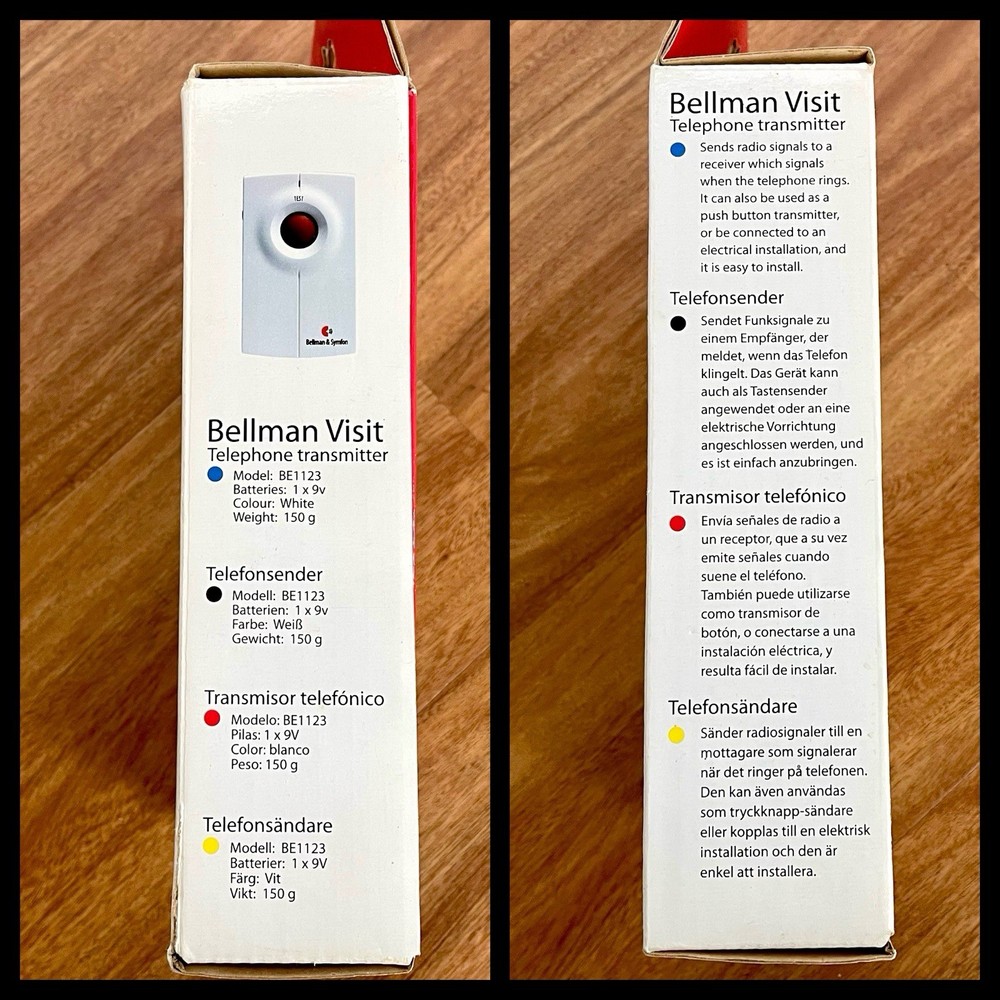 Bellman VisitTelephone transmitter Model: BE1123 NEW• Open Box • L@@K