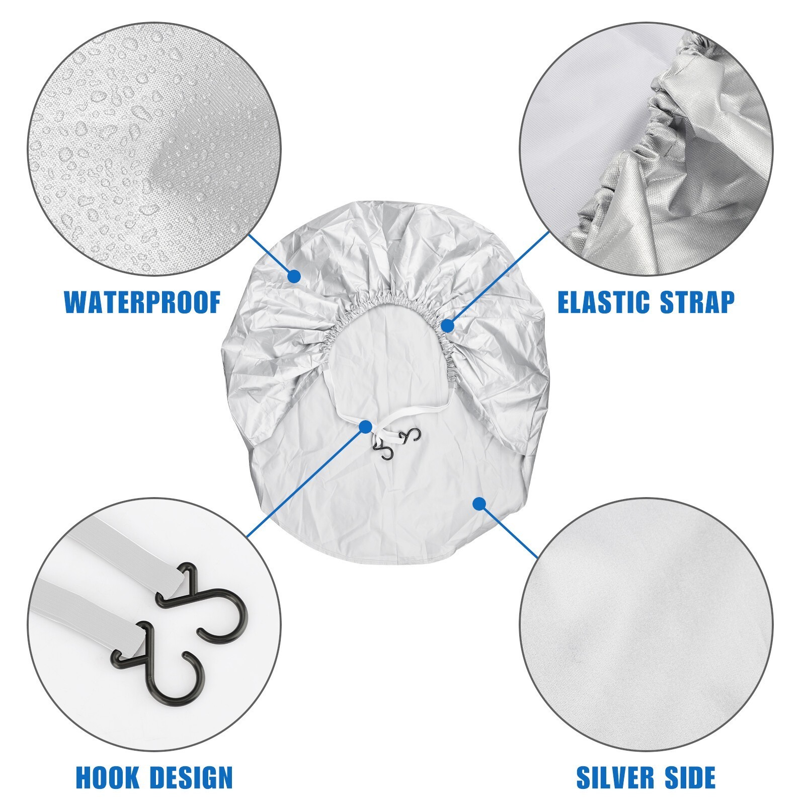 4P 30"-32" Waterproof Tire Covers Wheel&Tyre RV Trailer Camper Sun Protector -