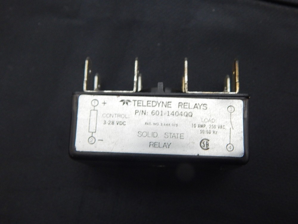 TELEDYNE 601-1404QQ SOLID STATE RELAY CONTROL: 3-28VDC LOAD: 250VAC 10 AMP