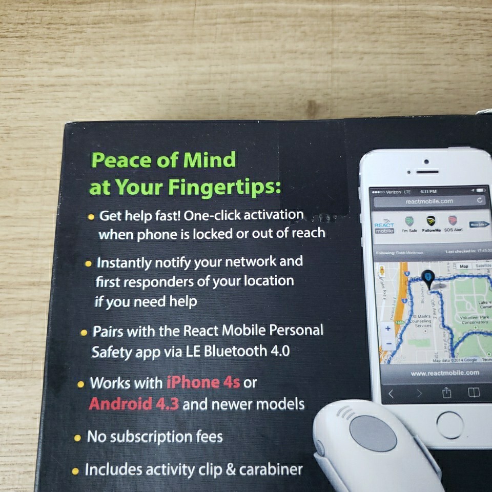 REACT SIDEKICK Personal Safety Alarm Self Defense Security Keychain