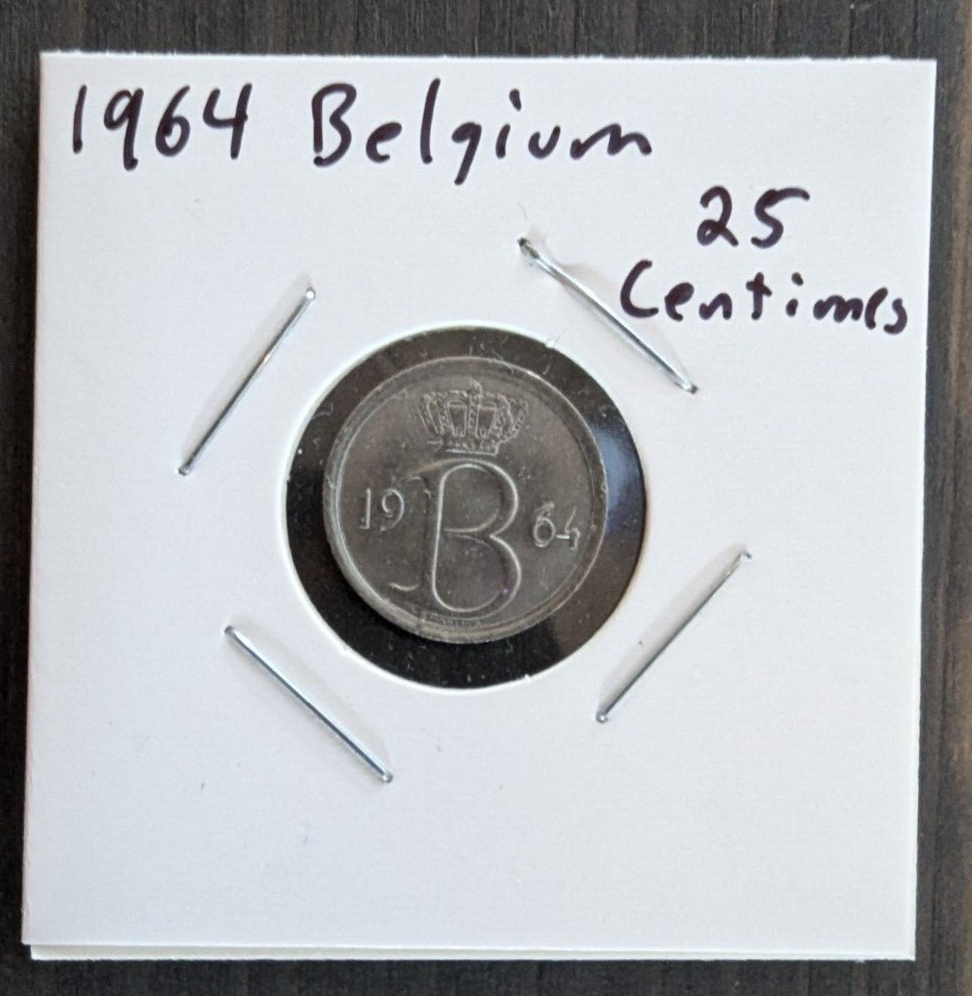 1964 Belgium - 25 Centimes - World Coin