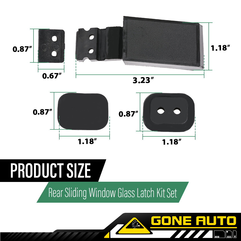 Fit For 1980-02 Ford Dodge Pickup Truck Rear Sliding Window Glass Latch Kit Set