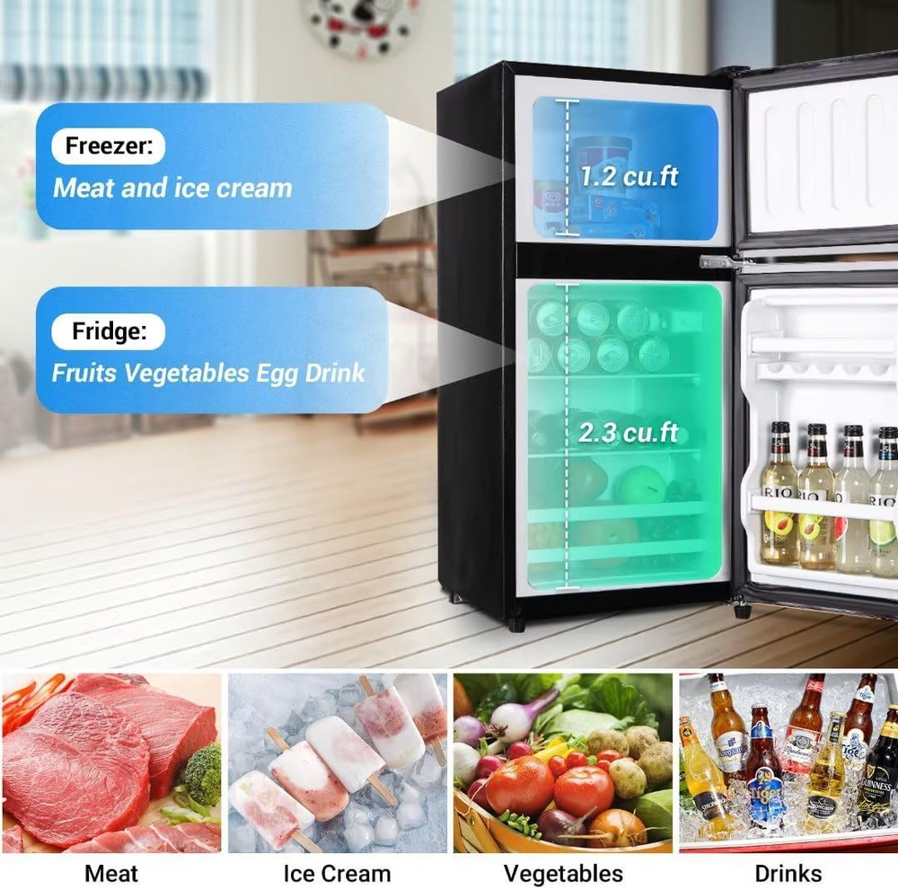 FLS-80-BLACK Refrigerator, Black