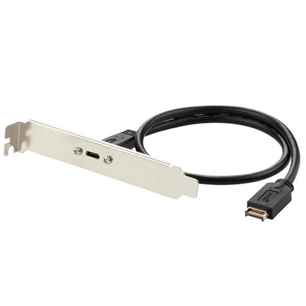 Plastic + Metal Plug & Play Type E PCI-E to Type C Female Cable Extension Wire