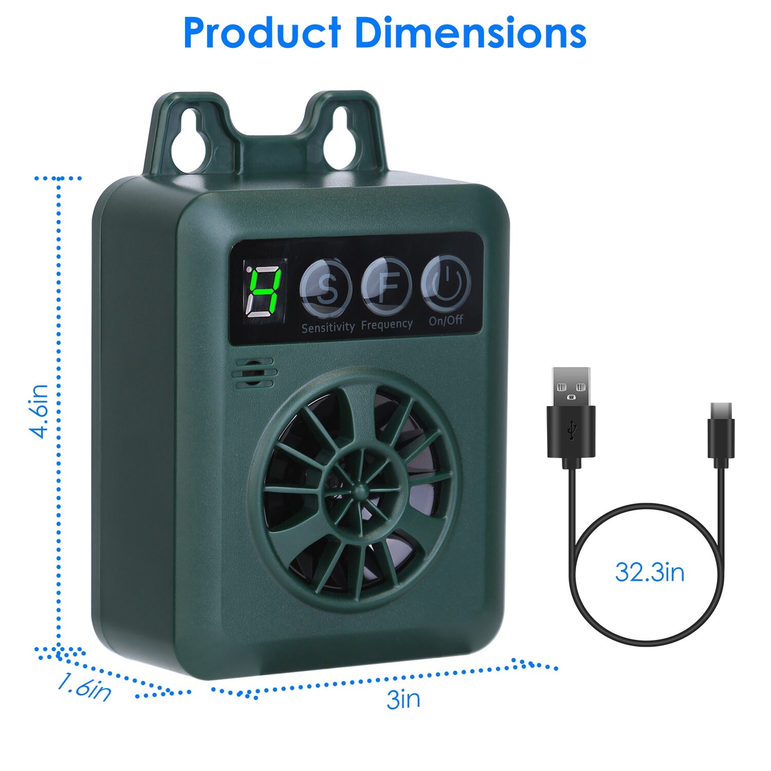 Outdoor Ultrasonic Anti-Barking Device Dog Bark Control Sonic Silencer IP45