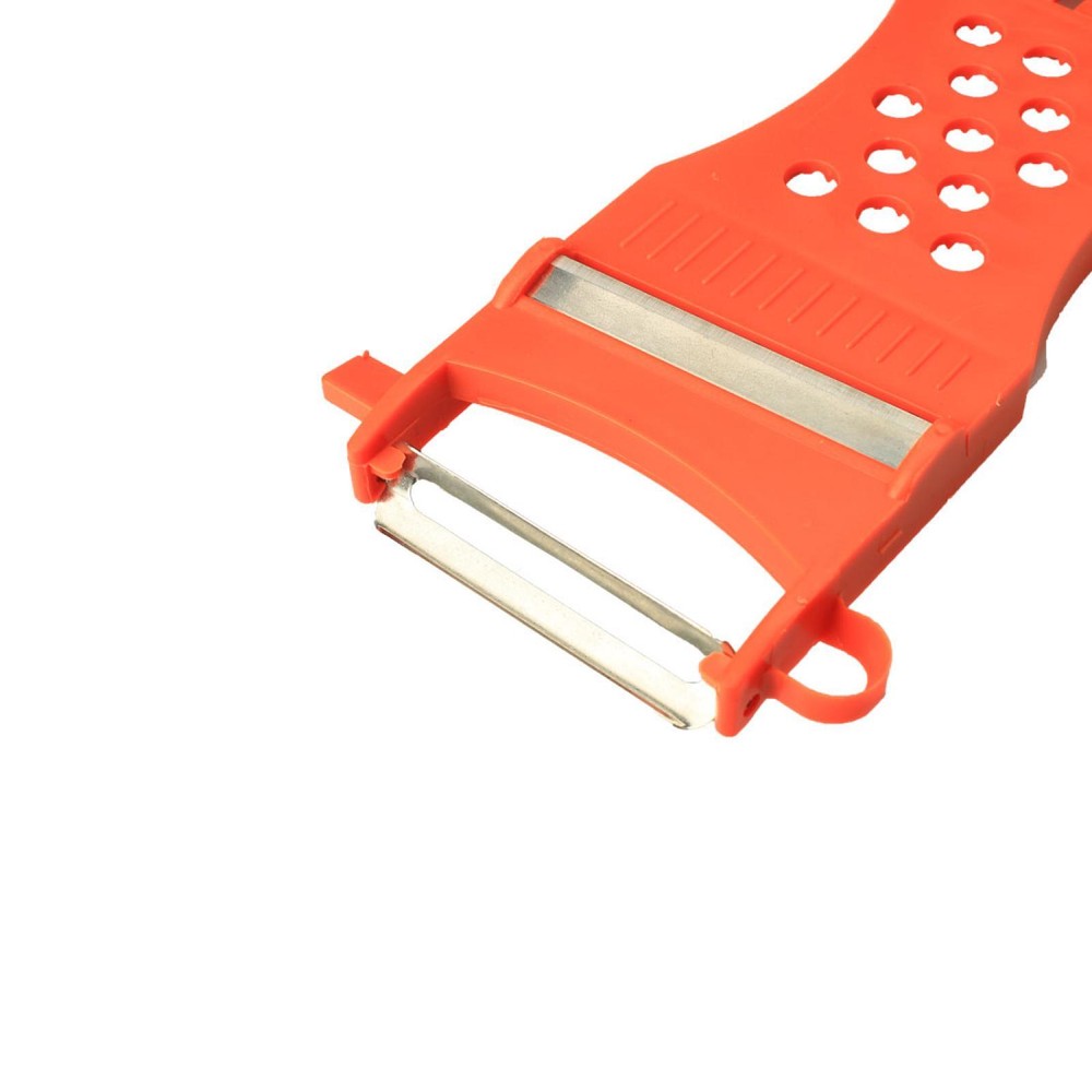 Plastic Frame Vegetable Slicer Peeler Shredder Red Silver Tone 10pcs