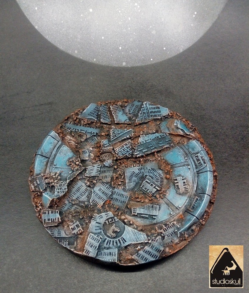 155mm ROUND RESIN BASE XENOS EMPIRE RUINS