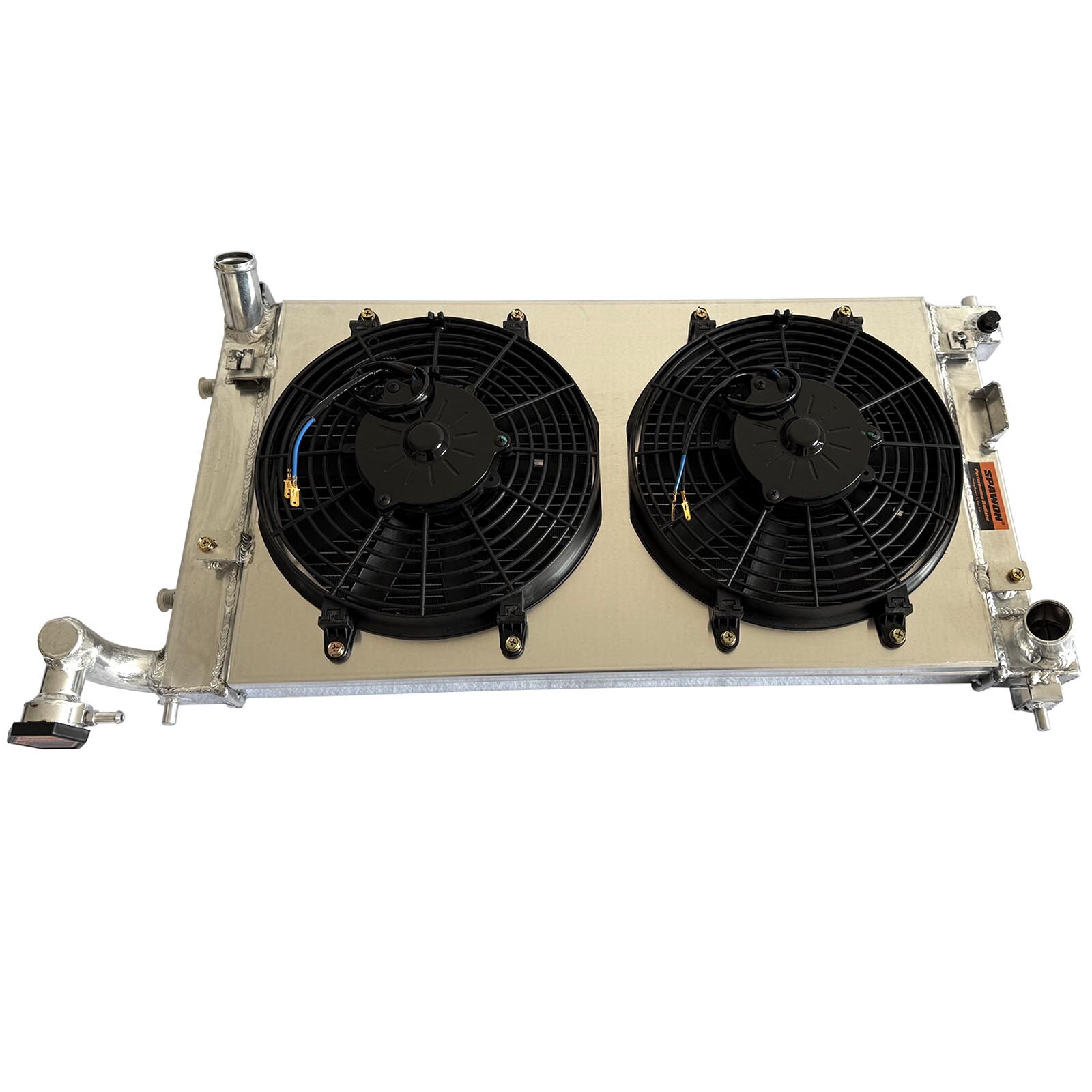 SPAWON Radiator+Fan Shroud For Corolla Matrix/Vibe 2003-2008 Aluminum 1.8L L4 AT