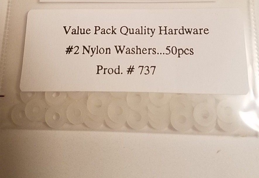 #2 Servo Mounting Screws and #2 Button Head Self Tapping + 50 Nylon Washers.