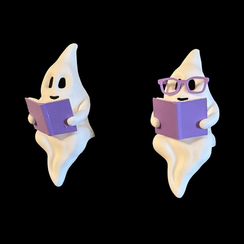 UNPAINTED Book Reading Ghost 3D Printed Model Kit (9-24)
